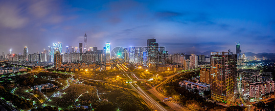 深圳城市夜景全景图