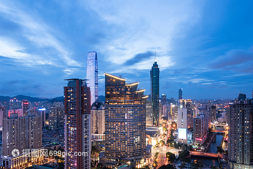 广东省深圳市罗湖区城市夜景