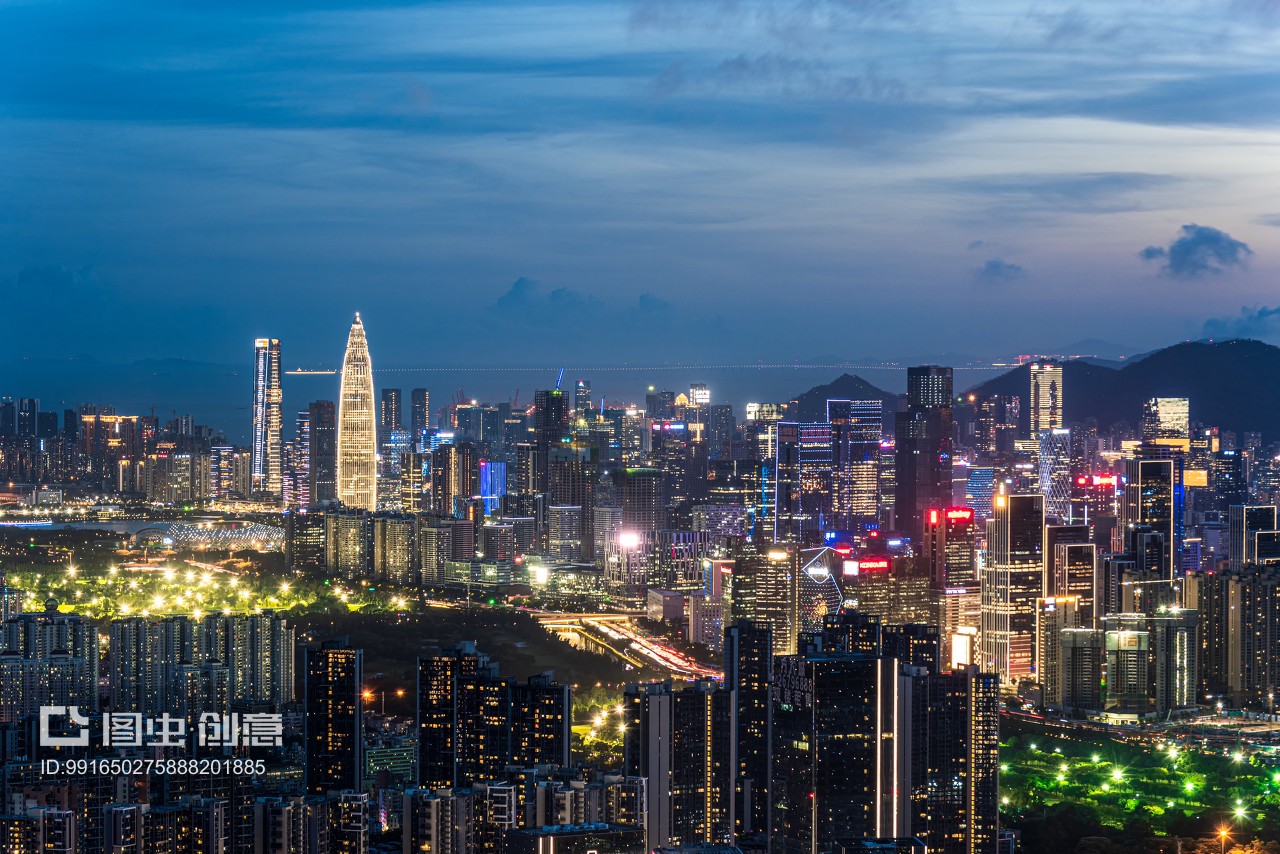 深圳后海金融区繁华夜景